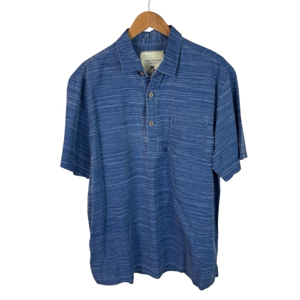 BF82 Men’s Island Republic 100% Silk POPLIN Casual Beach Shirt XL
